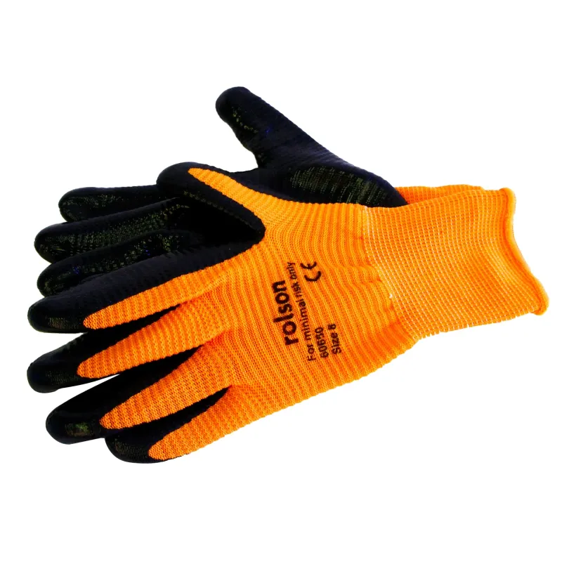 Dimensional Nitrile Coated Gloves Orange/Black