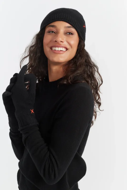 Midnight Wool-Cashmere Gloves