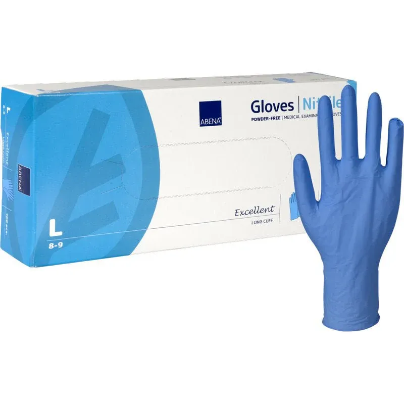 Nitril gloves excellent, powder-free, long, azure