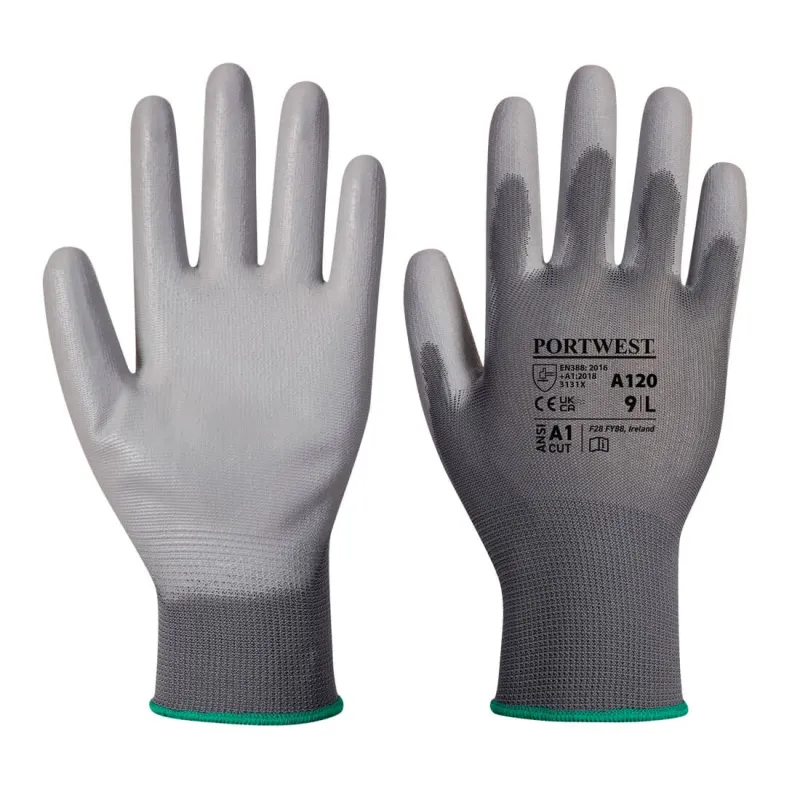 Portwest Pu Palm Glove - X- Jumbo Grey