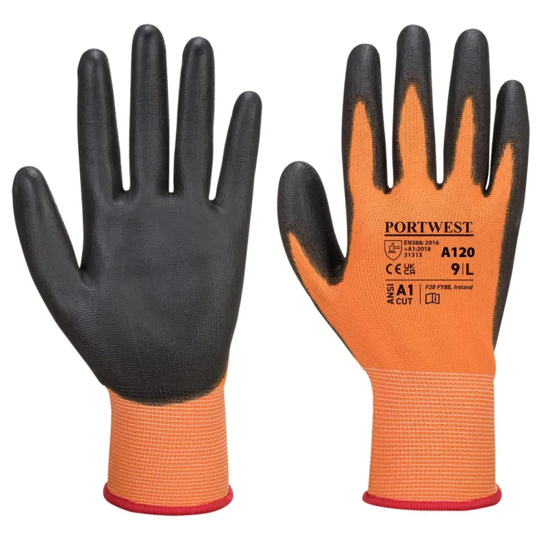 Portwest Pu Palm Glove - X-large Orange / Onyx