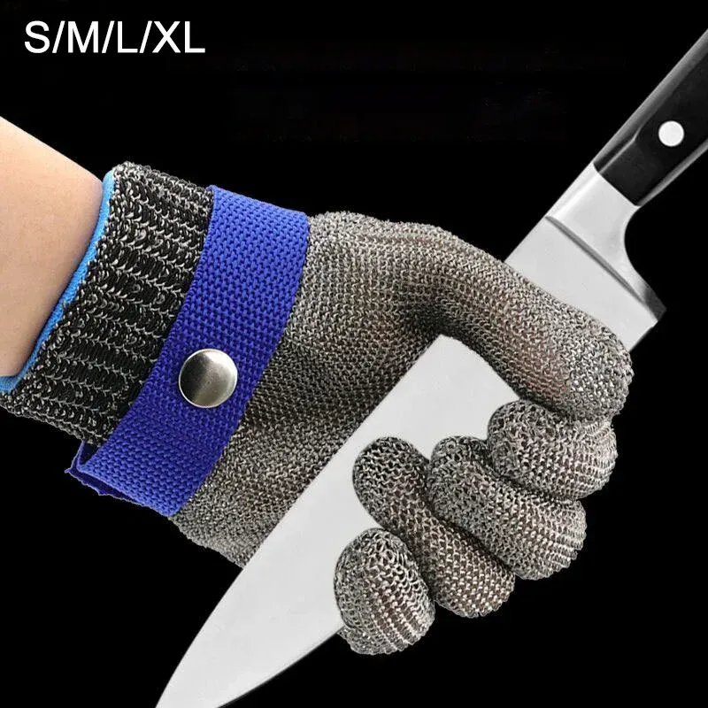 Stainless Steel Gloves Anti-cut Abrasion-resistant Slaughter Gardening Hand Protect Working Gloves Metal Mesh Butcher Kitc...