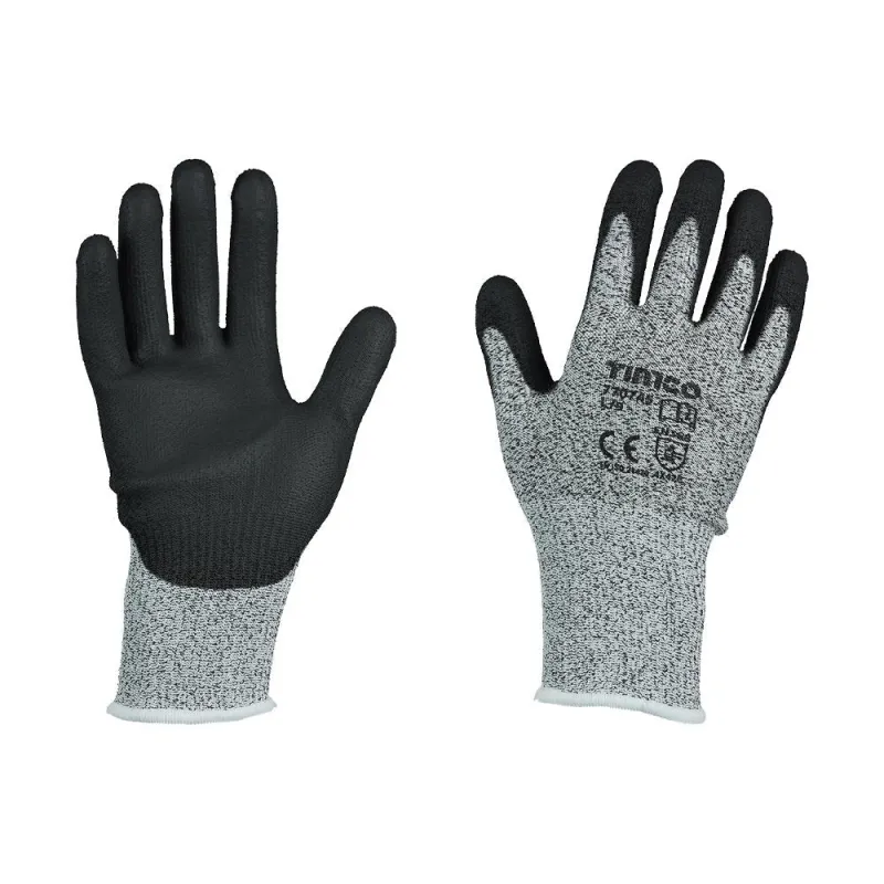 TIMCO High Cut Gloves - PU Coated HPPE Fibre Glass Fibre