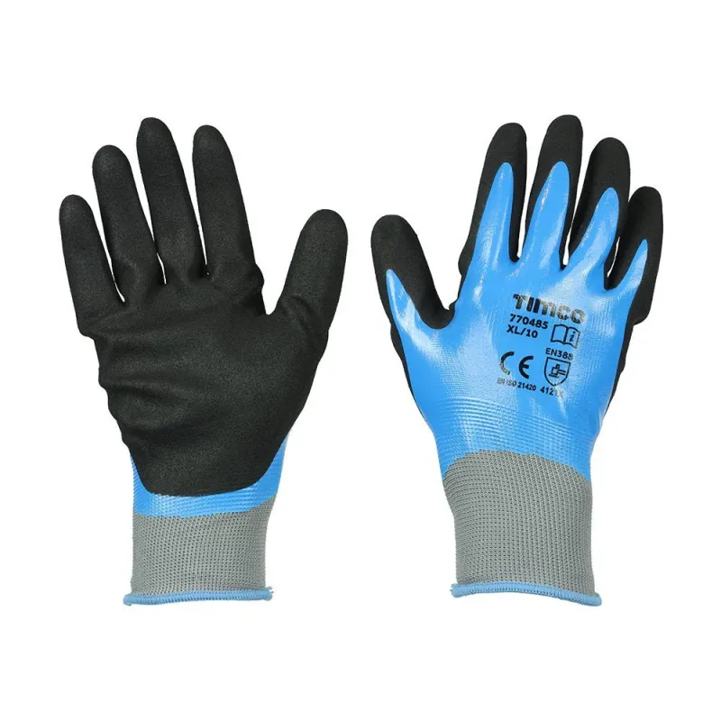 TIMCO Sealed Grip Gloves - Sandy Nitrile Foam Coated Polyester