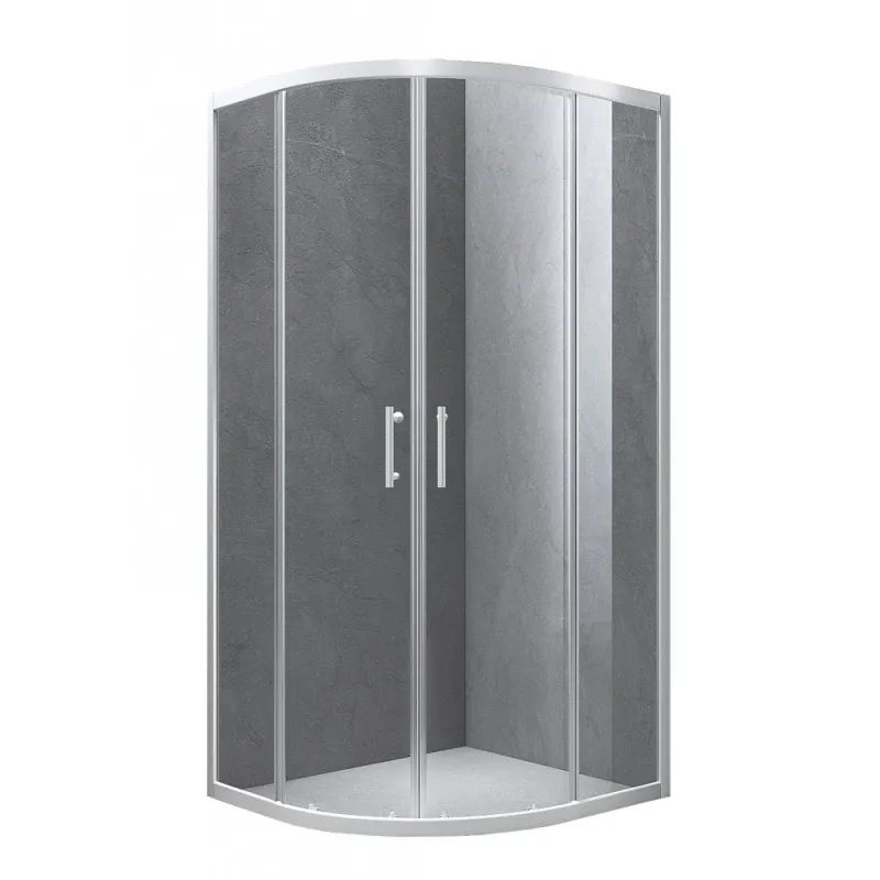 Assorted Celesta, Douche ronde en coin blanche - Grandeur: 36''x36''