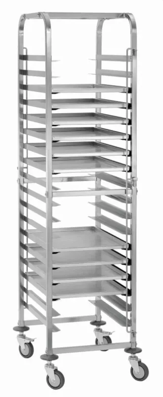 Chariot euronorm inox pour 18 bacs 60 x 40