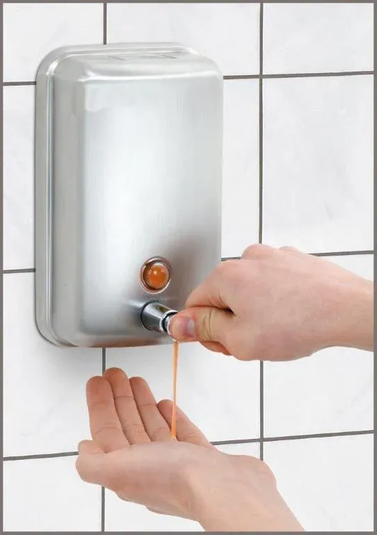 Distributeur de savon liquide au mur Compatible 1/4" Hex Drills