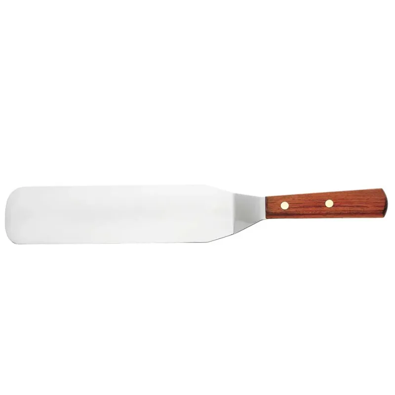 Grande spatule bord ovale inox manche en bois - Au Nain N/