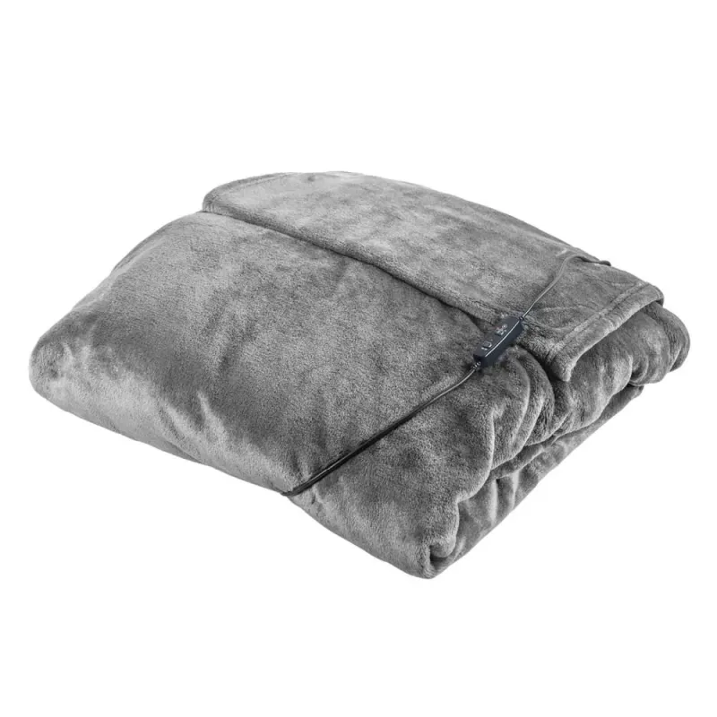Luxury Grey Warmed Throw - 6201416