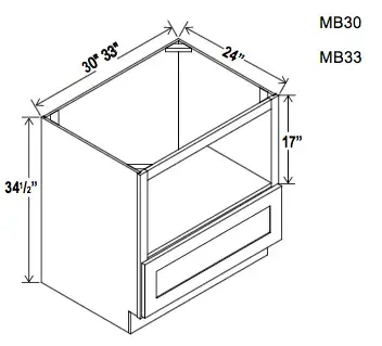 Microwave Base Cabinet - Absolute Made USA