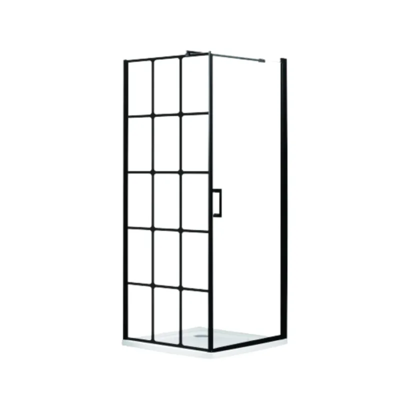 Premium Zinc Alloy Douche Elsa 36" x 36" noire