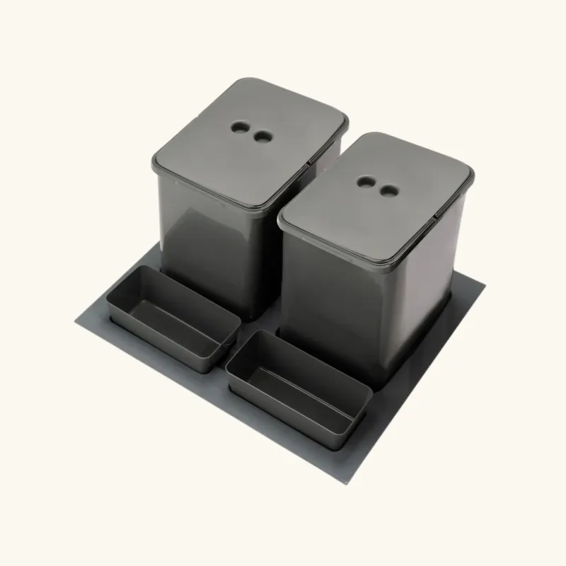 Premium Zinc Alloy Poubelle cuisine SERAVA 32 L - poubelle de tri 2 x 16 litres