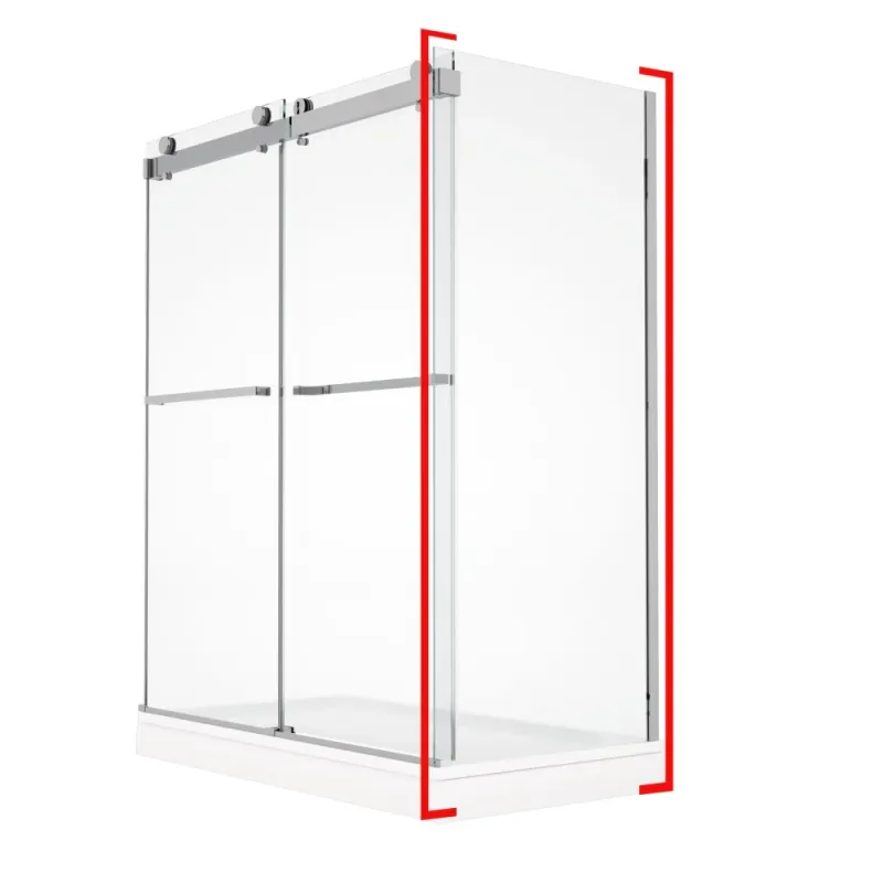 Waka Shiny metal, Porte de douche - Grandeur: 36"