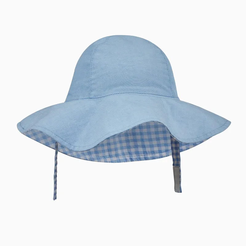 Gingham Two-sided Floppy Hat