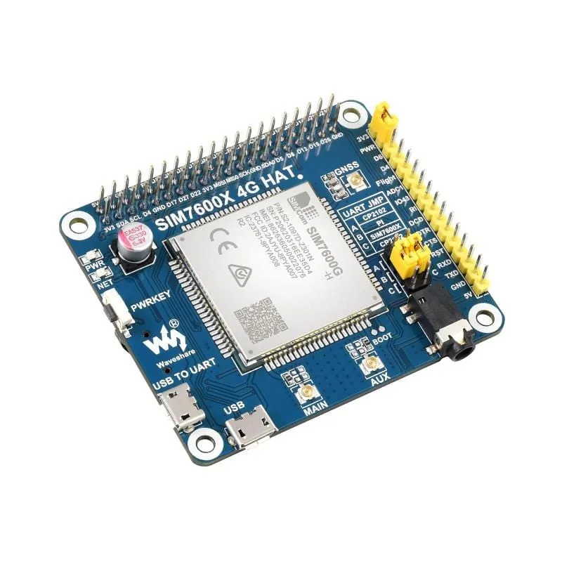 4G HAT Raspberry Pi - LTE Cat-4/3G/2G GNSS Positioning