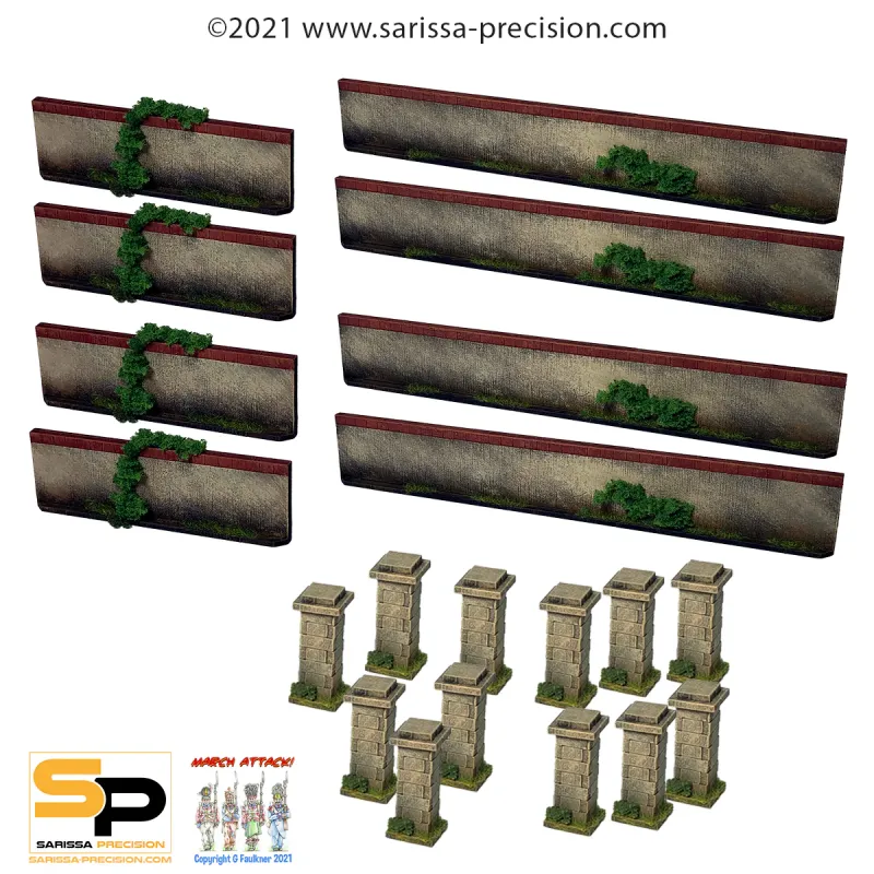 Self-Leveling Green Beam Walls - High Stucco Walls, Intact