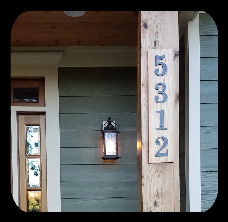 Illuminated LED Individually Cut Slate House Numbers