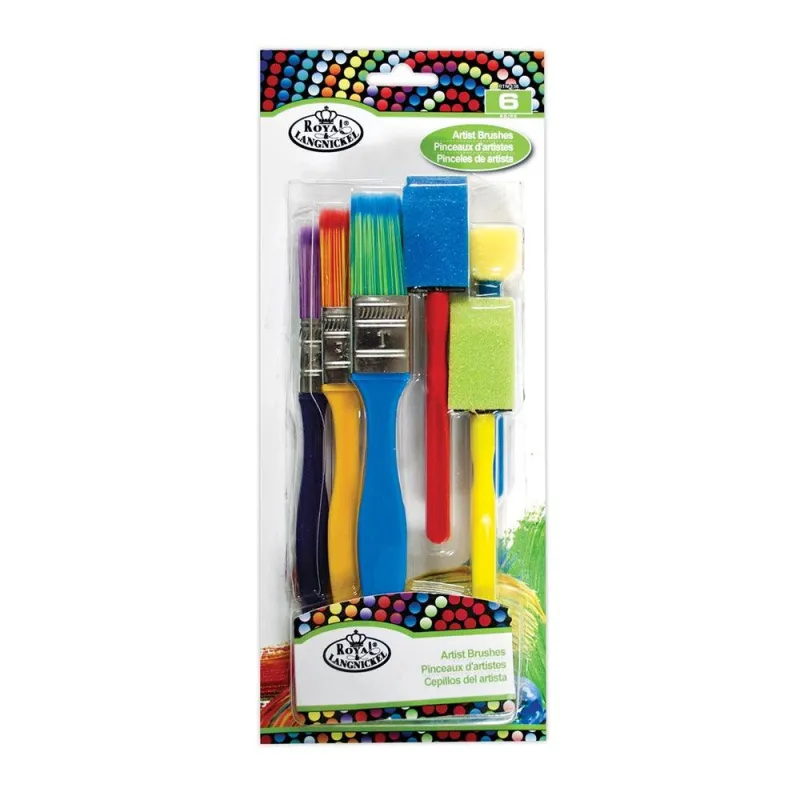 Royal & Langnickel Variety Painting Brush Adjust | Bristle and Foam Brushes