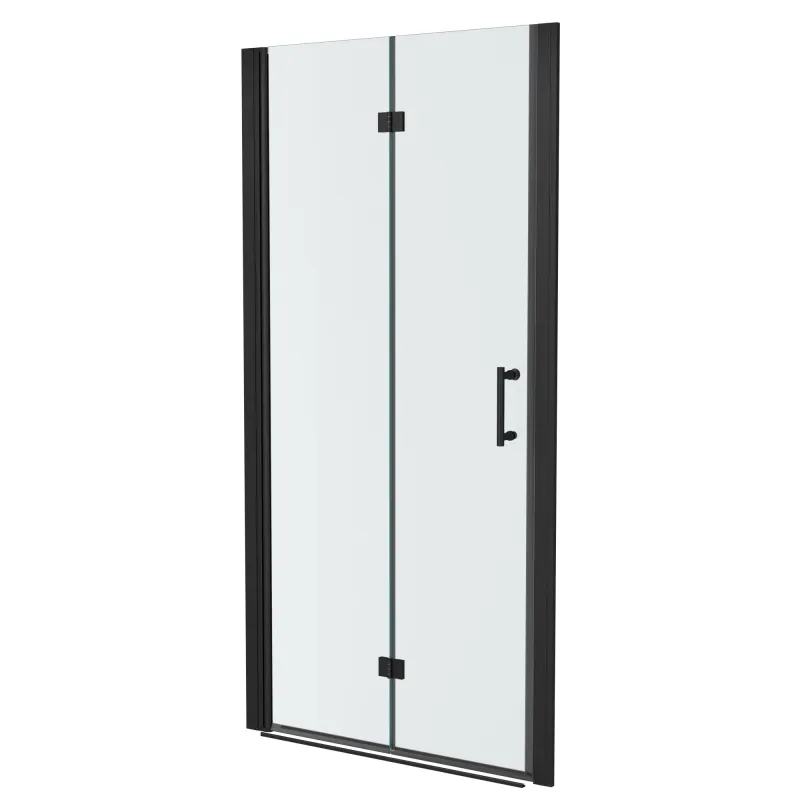 Fold Frameless Shower Door Tempered Glass
