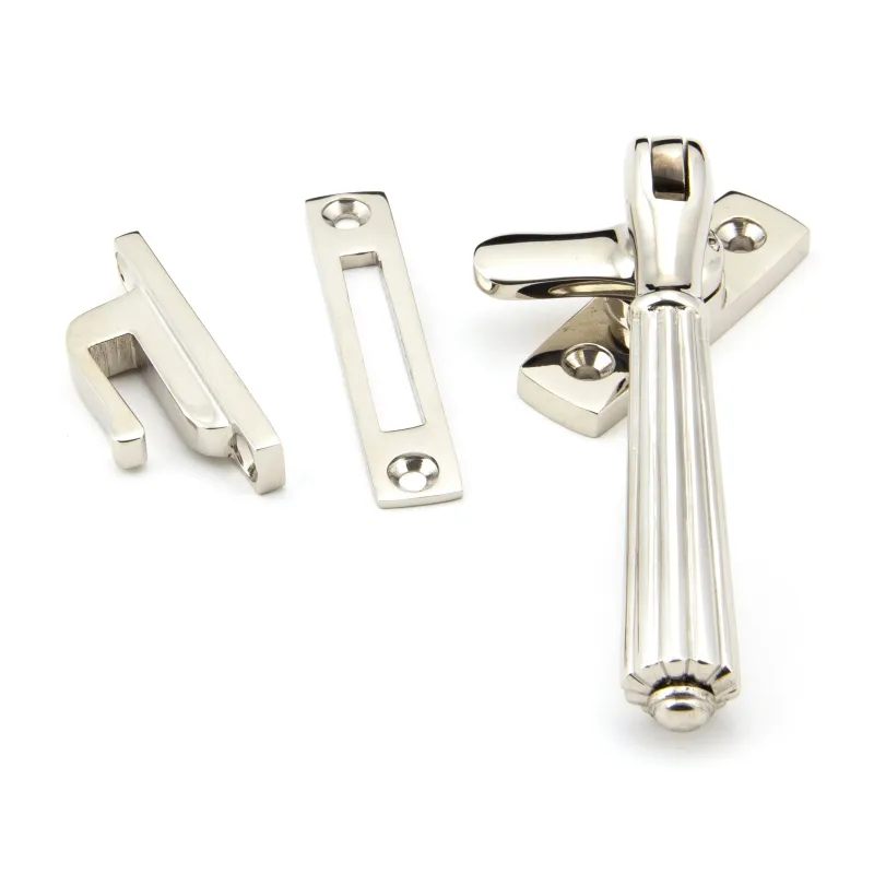 Shiny Nickel Locking Hinton Fastener | From Anvil