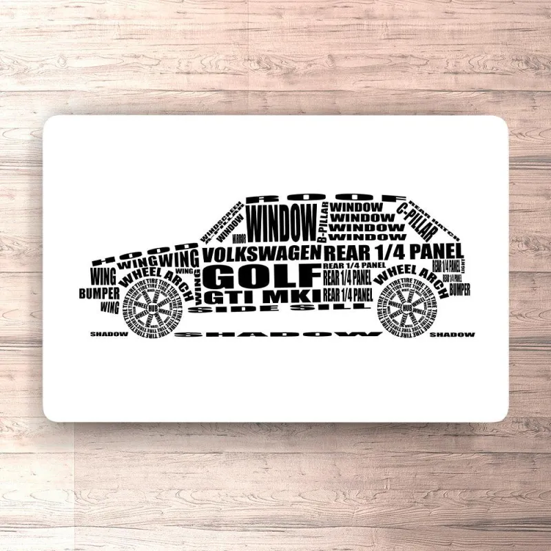 Volkswagen VW Golf Gti Mk1 Signs, Mouse Pad, Door Mat