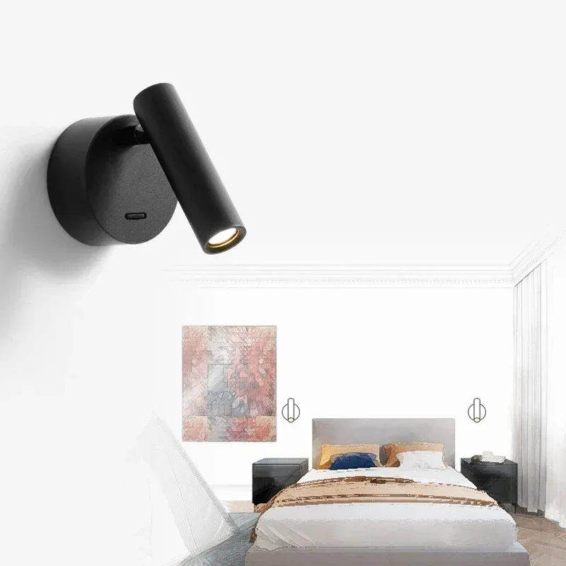 Afralia™ Clean LED Wall Lamp: Adjustable Rotation and Folding Bedroom, Living Room Decoration