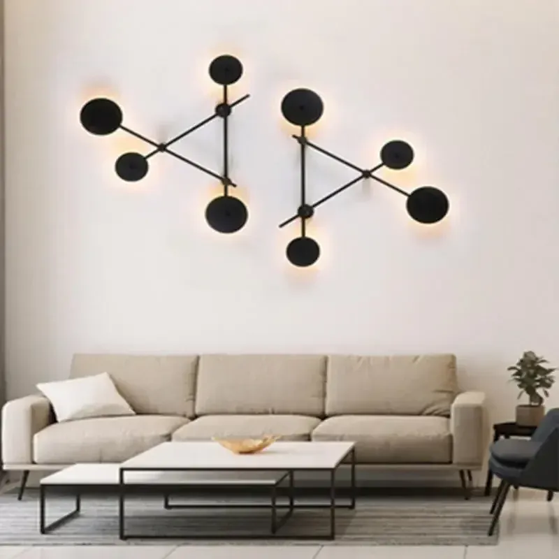 Afralia™ Creative Line RGB Led Wall Lamp Living Room, Bedroom, Nordic Minimalism