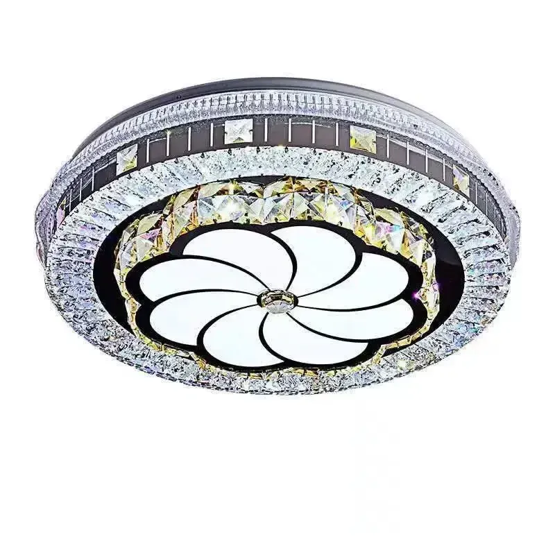 Afralia™ Crystal LED Ceiling Lamp Sleek Home Decor