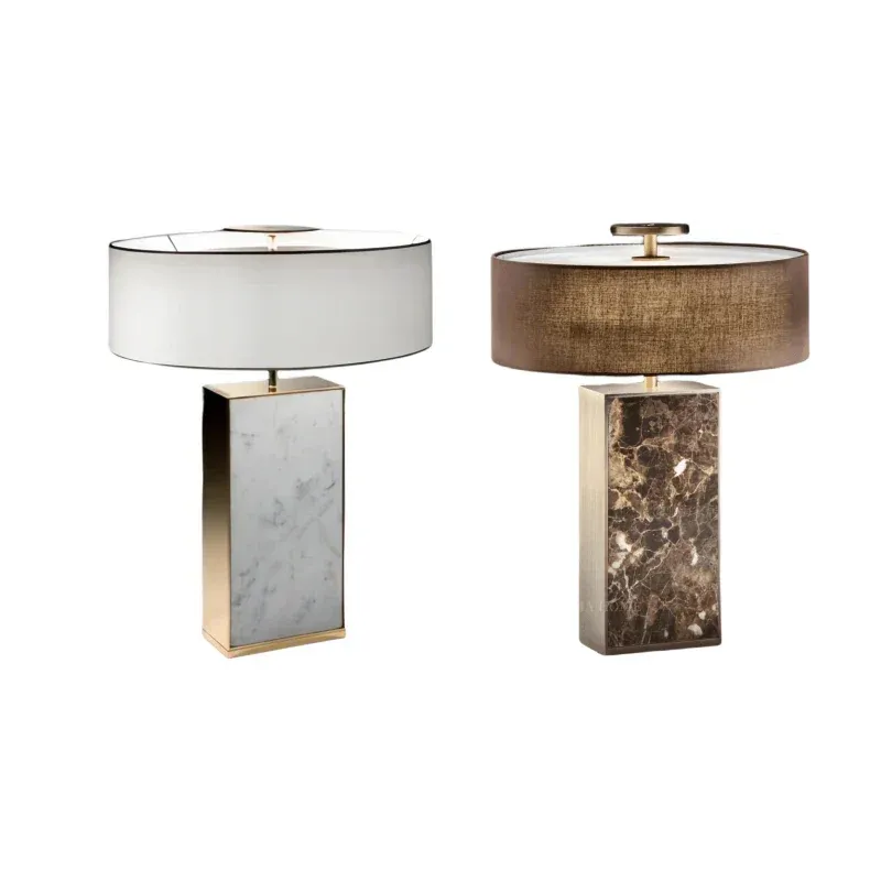 Afralia™ Marble Table Lamps: High-End LED Upmarket Desk Lights Home Decor | Multi-Color | Sound Activated