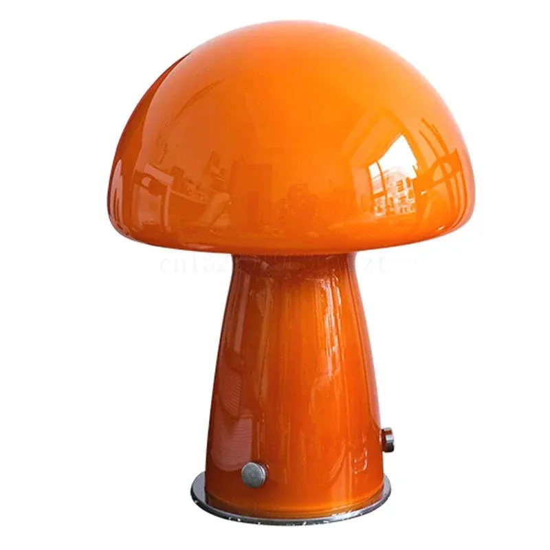 Afralia™ Nordic Glass Mushroom Table Lamp LED Home Decor and Lighting - 16.4 Feet