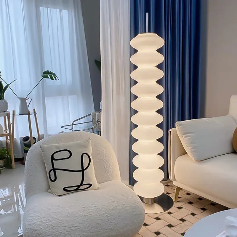 Afralia™ Nordic Sanding LED Floor Lamp Living Room, Bedroom & Select Bedroom Decor