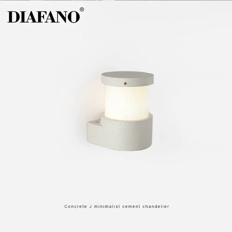 Battery Operated Afralia™ Concrete Outdoor Wall Lamp | IP65 Waterproof Wall Buoyant Courtyard, Balcony & Door