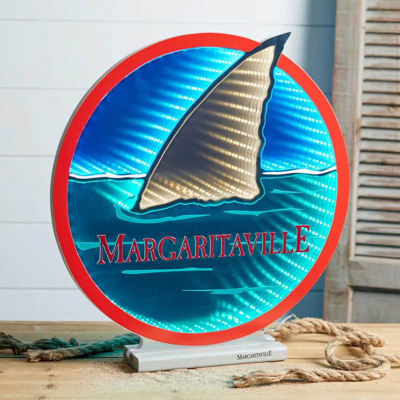 Color Changing RGB Margaritaville Shark Fin LED Infinity Portable