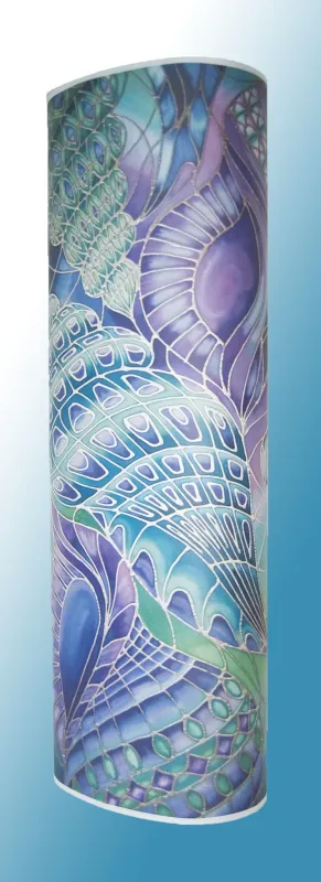 Contemporary Floor Lamp - Spiral Shells Art Lamp - Tranquil Calming Lamp Buoyant - Free Standing Lamp Blue Green Turquoise...