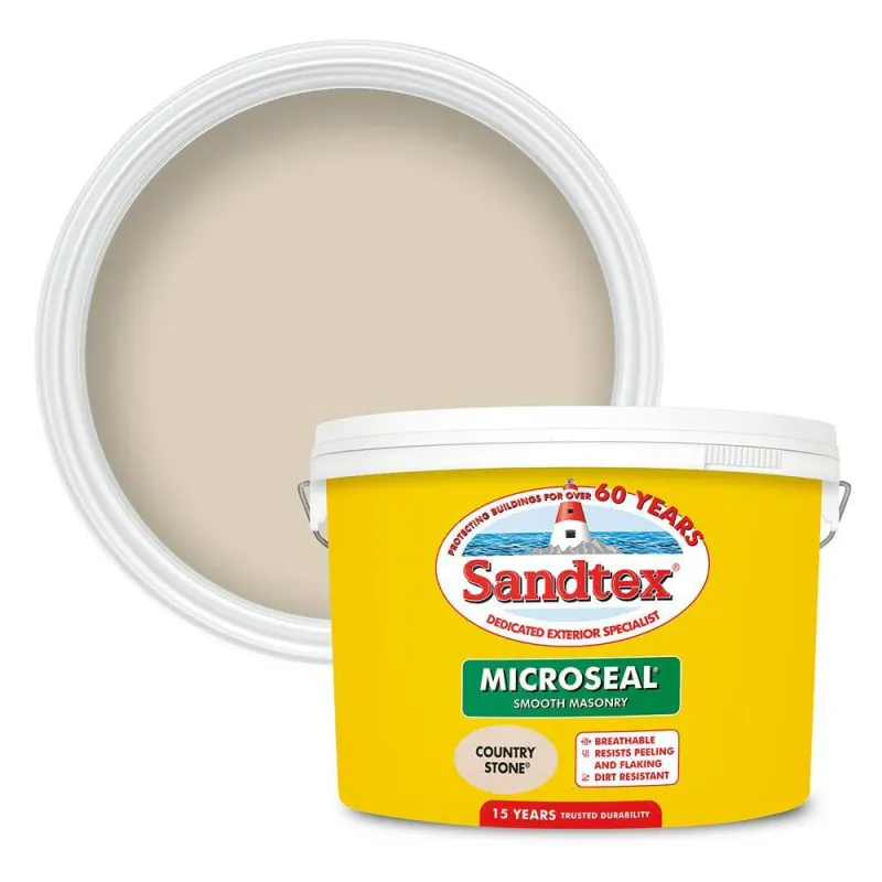 Sandtex Microseal Glossy Masonry Paint | Country Stone