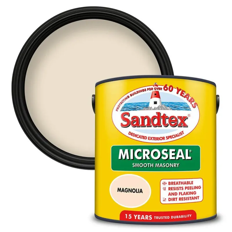 Sandtex Microseal Glossy Masonry Paint | Magnolia