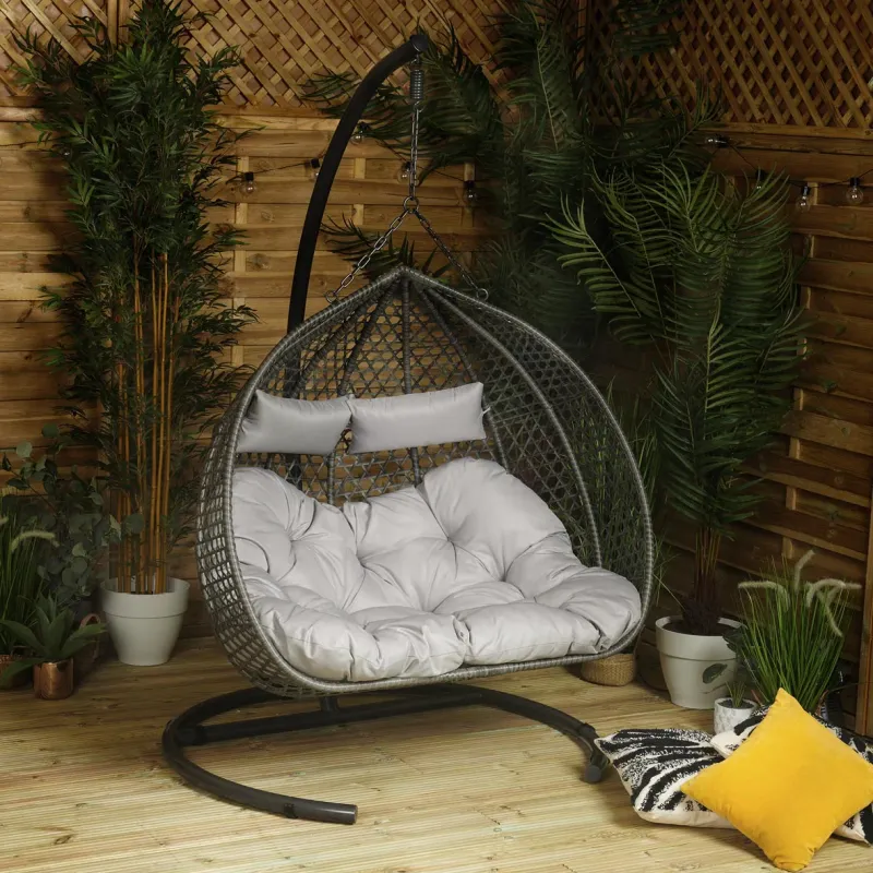Home Junction Duplicate Hanging Egg Chair Grey