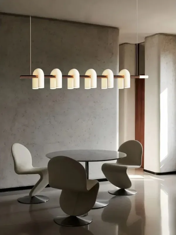 Afralia™ Art Deco White Acrylic Chandeliers: Graceful Indoor Living Room Lamps