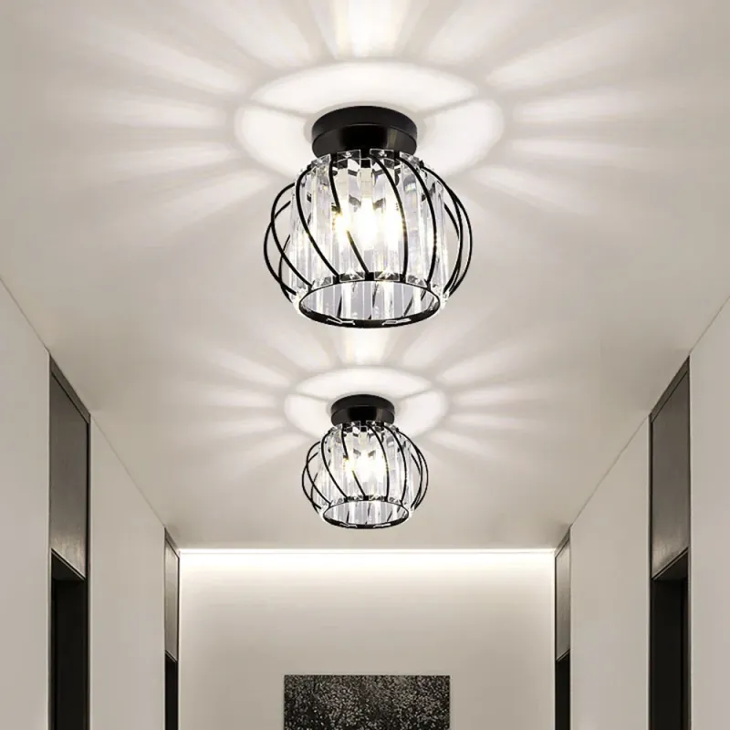 Afralia™ Crystal Ceiling Light: Nordic Present-day K9, Indoor Lamp Hallway, Bedroom, Dining Room.