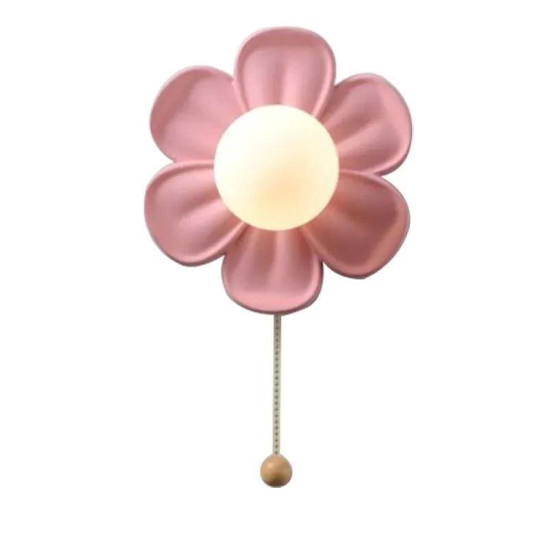 Afralia™ Resin Flower Ceiling Airy Green Petals Wall Lamp Indoor Decor - 16.4 Feet