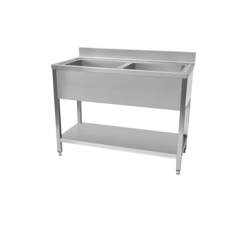 231047 - Stainless Steel Sink 1200x600mm (WxD) Paired Bowl
