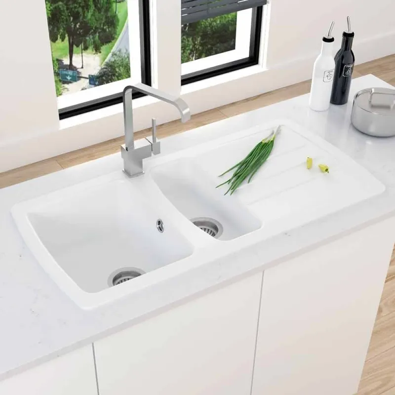 Astini Harrison 1.5 Bowl Composite Synthetic Kitchen Sink & Waste