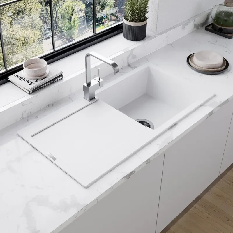 Astini Quadro XL 1.0 Bowl Granite Two-sided Kitchen Sink & Waste