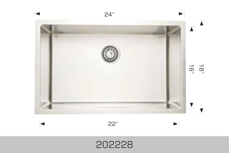 Bosco Laundry Sinks 24″ x 18″ Undermount Sole Bowl 202228