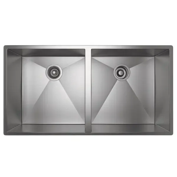 Forze™ 35" Paired Bowl Stainless Steel Kitchen Sink