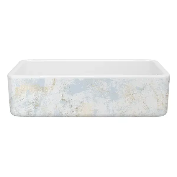 Lancaster™ 36" Individual Bowl Farmhouse Apron Front Fireclay Kitchen Sink Patina Design