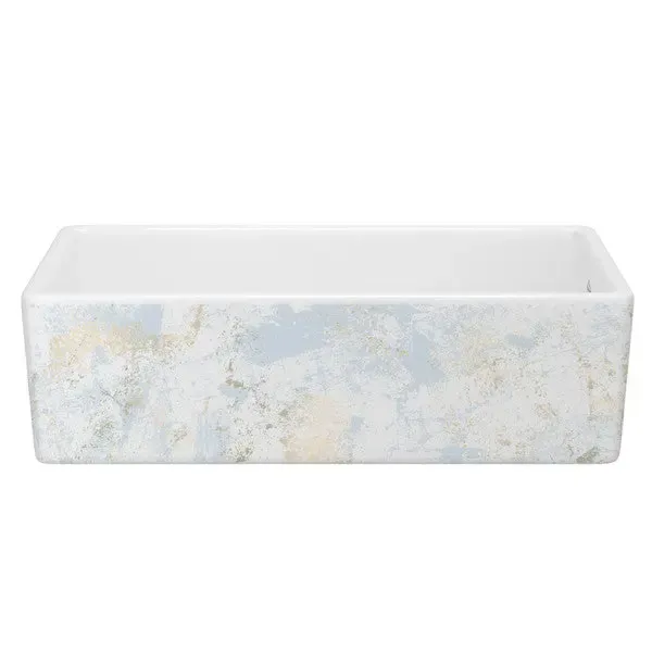 Shaker™ 36" Sole Bowl Farmhouse Apron Front Fireclay Kitchen Sink Patina Design