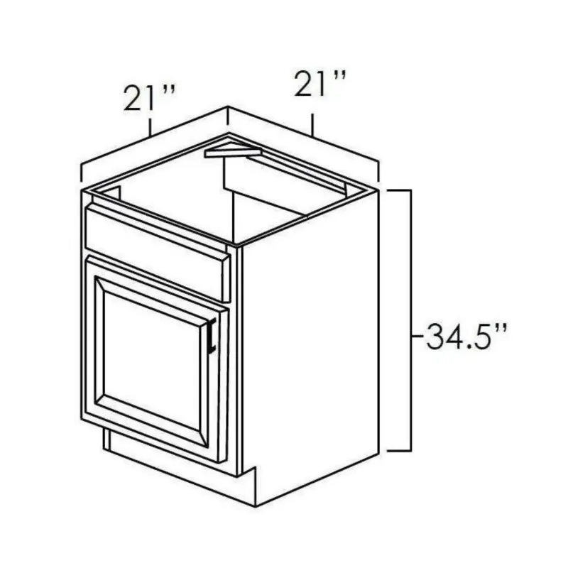 Vanity Sink Bases-Double Door One-only Drawer Front West Point Grey