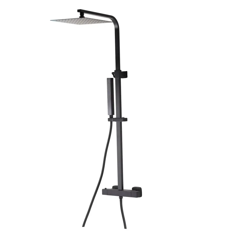 ADA Compliant Colonne de douche thermostatique NILA noir mat