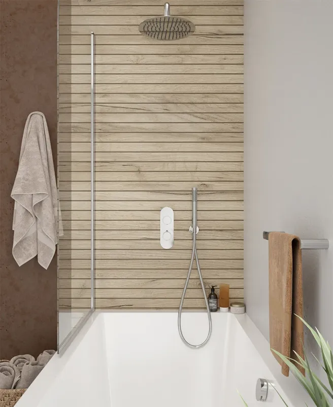 ALITA Knurled Bath Adjust 3 & Ceiling Mounted Fixed Head